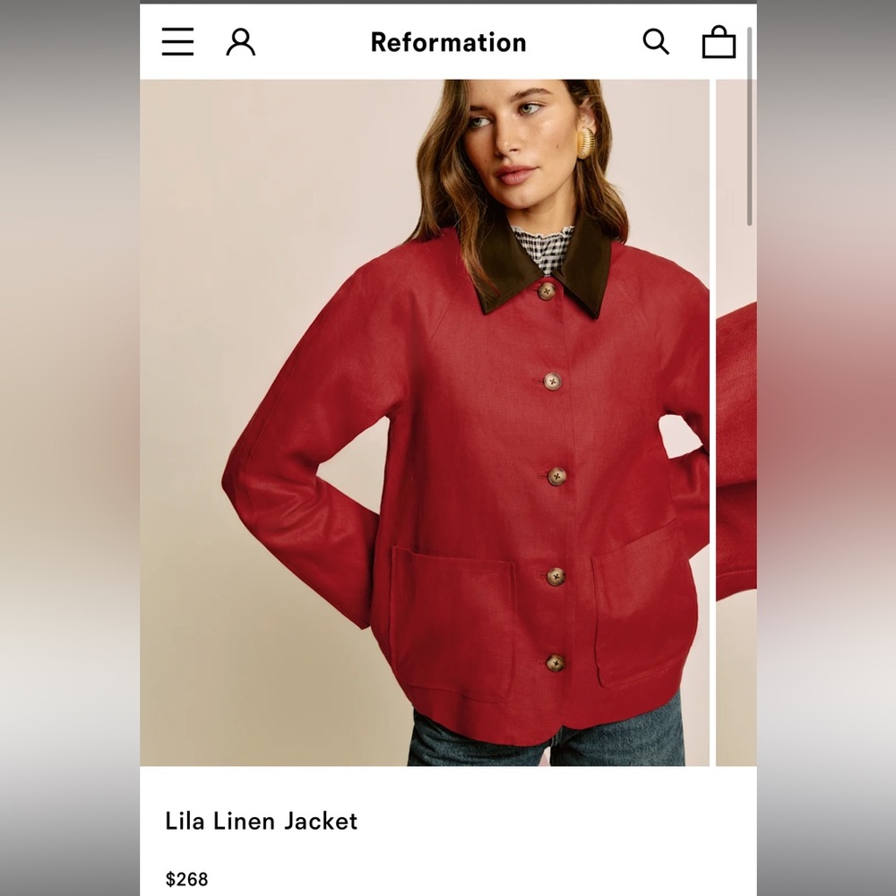 Reformation Lila linen jacket